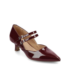 Carnation Mary Jane Pumps in Wide - Oxblood