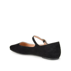 Carrie Wide Fit Faux Suede Ballet Flats in Black