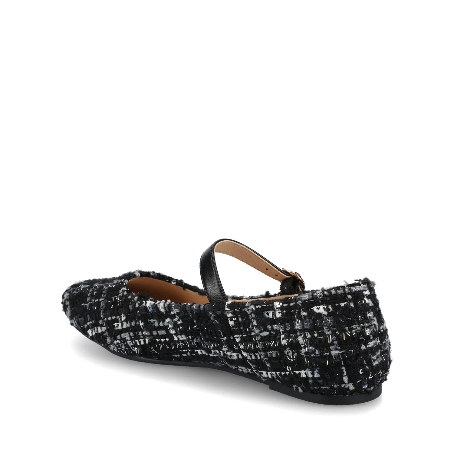 Carrie Dress Flats in Black Tweed