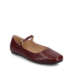 Carrie Dress Flats in Oxblood