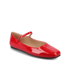 CARRIE BALLET FLATS IN PATENT WIDE - Red Patent