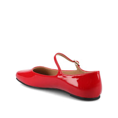 CARRIE BALLET FLATS IN PATENT WIDE - Red Patent