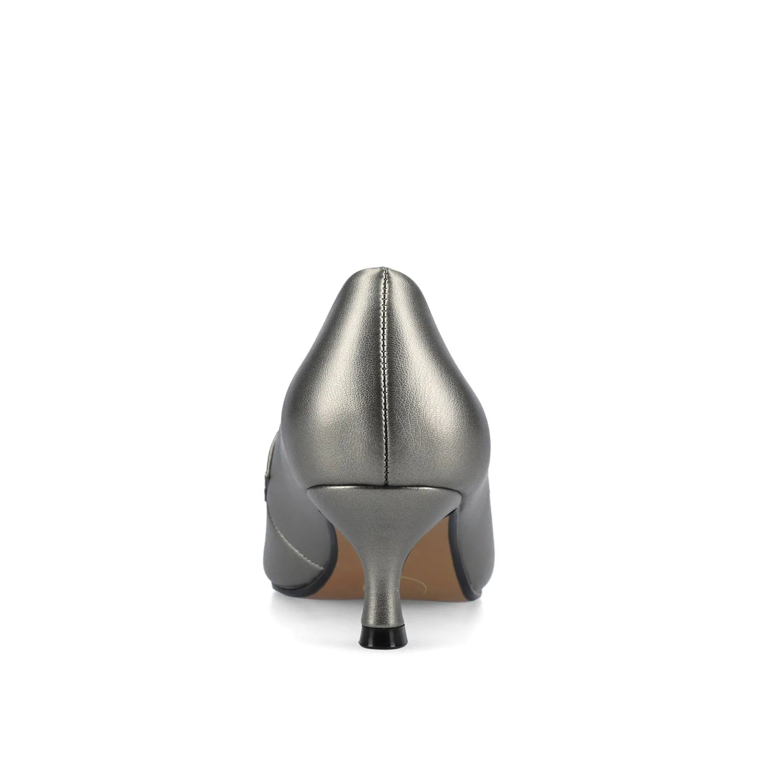 Celina Kitten Heel Loafers in Croco Statement Wide - Pewter