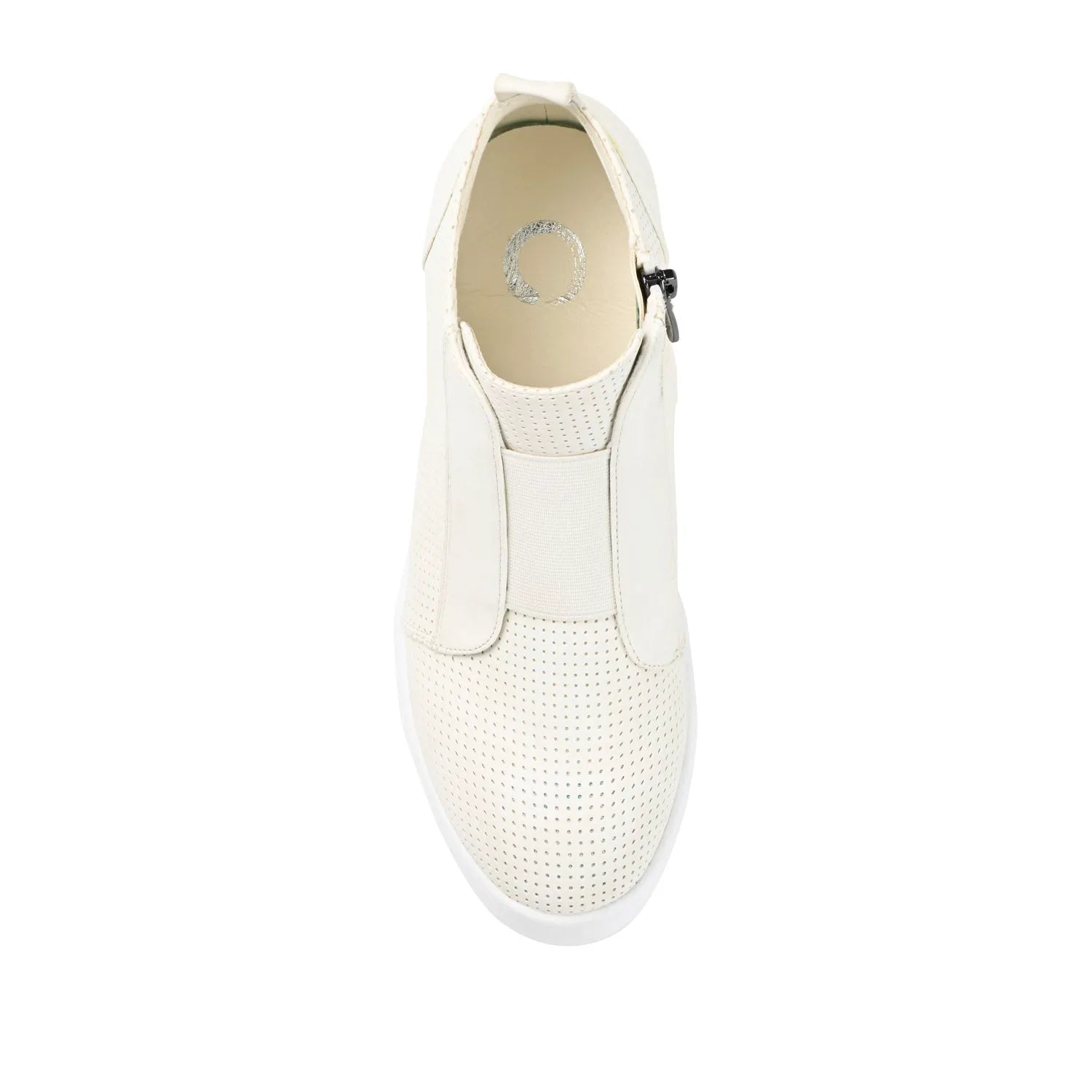 Clara Wedge Sneakers in Vegan Leather - Bone