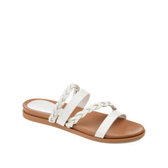 COLETTE SLIDE SANDALS IN VEGAN LEATHER - White