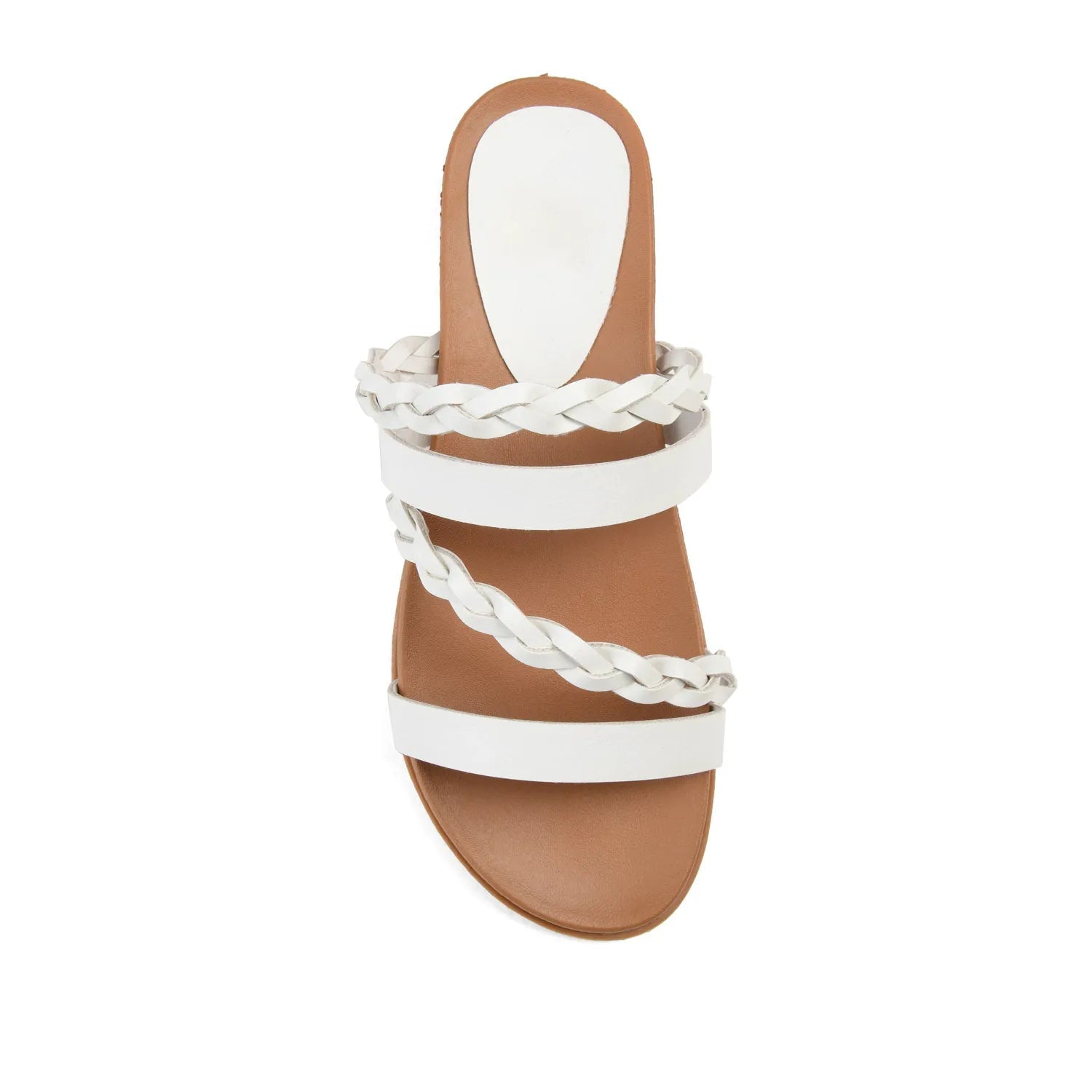 COLETTE SLIDE SANDALS IN VEGAN LEATHER - White
