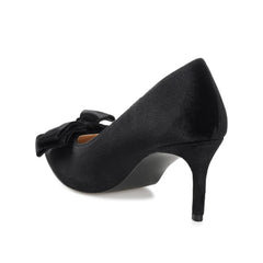 CRYSTOL Stiletto Pump Heels in Wide - Black