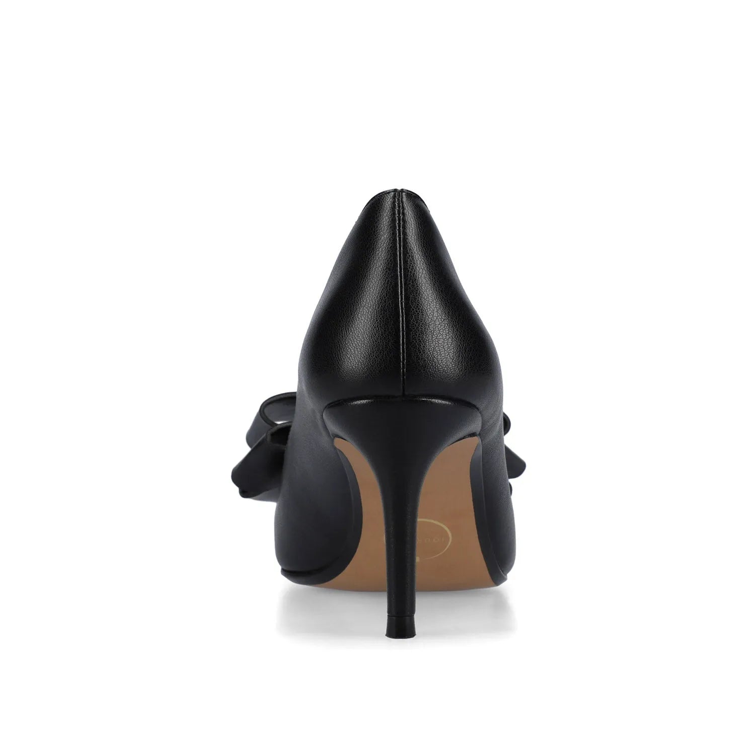 CRYSTOL Stiletto Pump Heels in Vegan Leather - Black