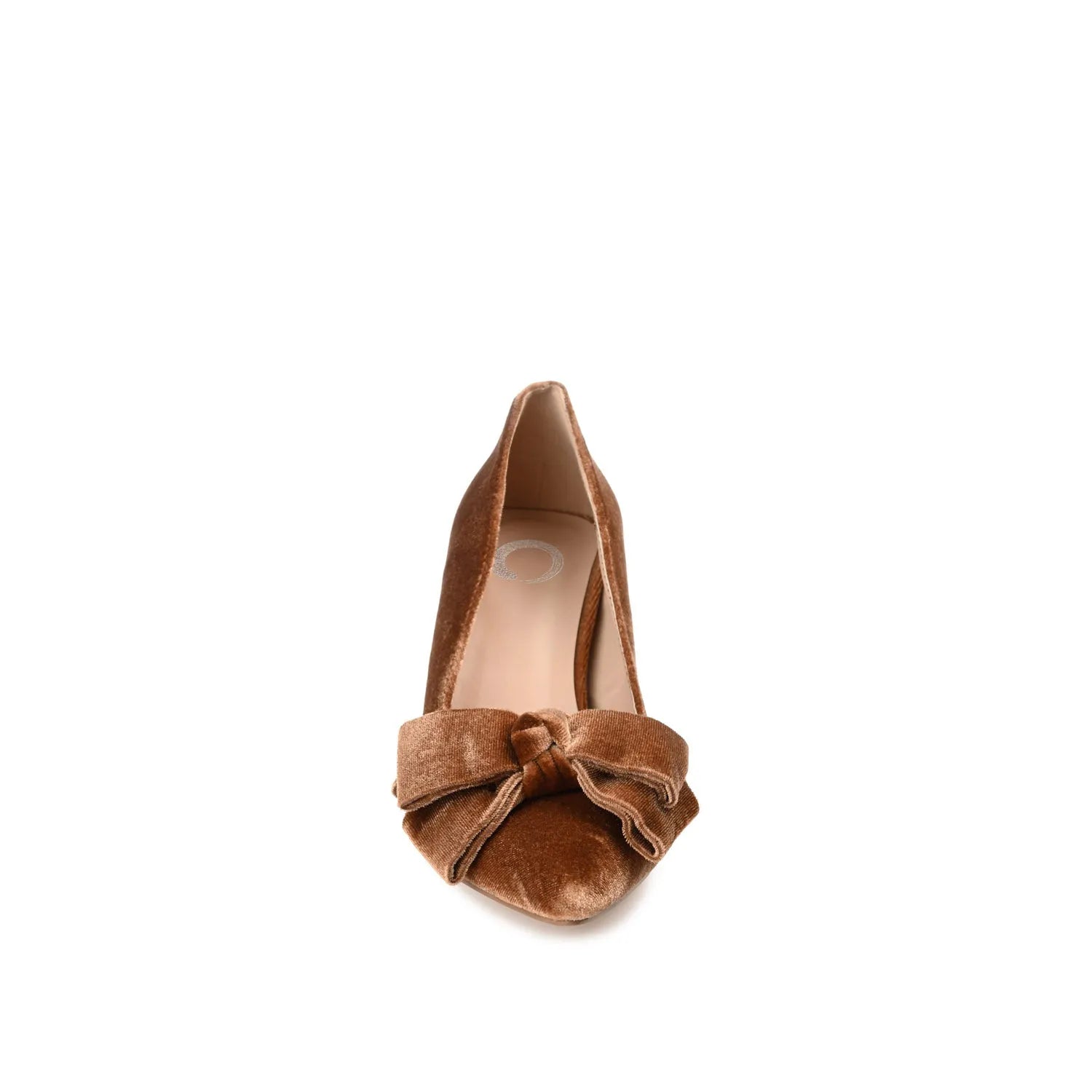 CRYSTOL Velvet Stiletto Pump Heels - Brown