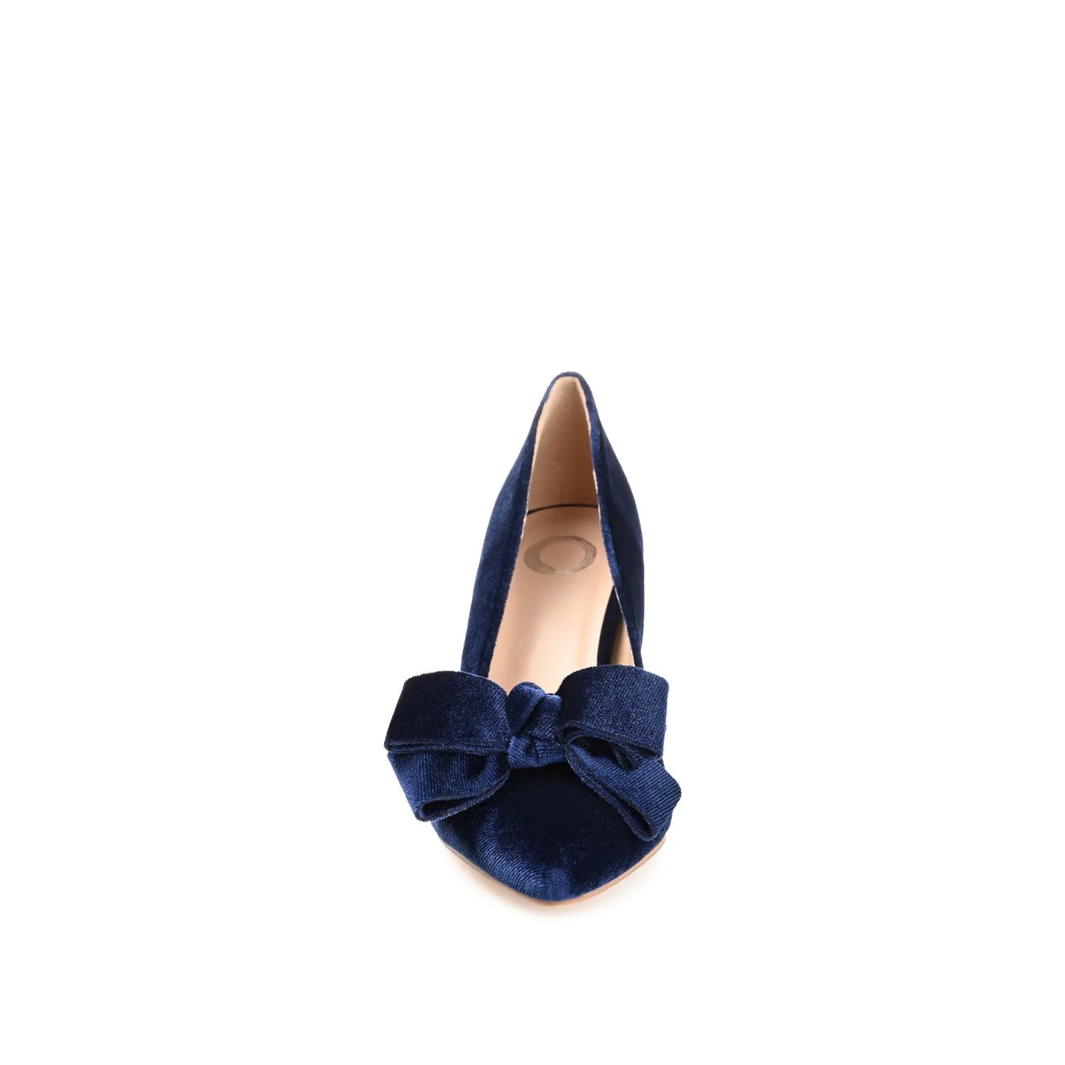 CRYSTOL Stiletto Pump Heels in Velvet - Navy Nubuck