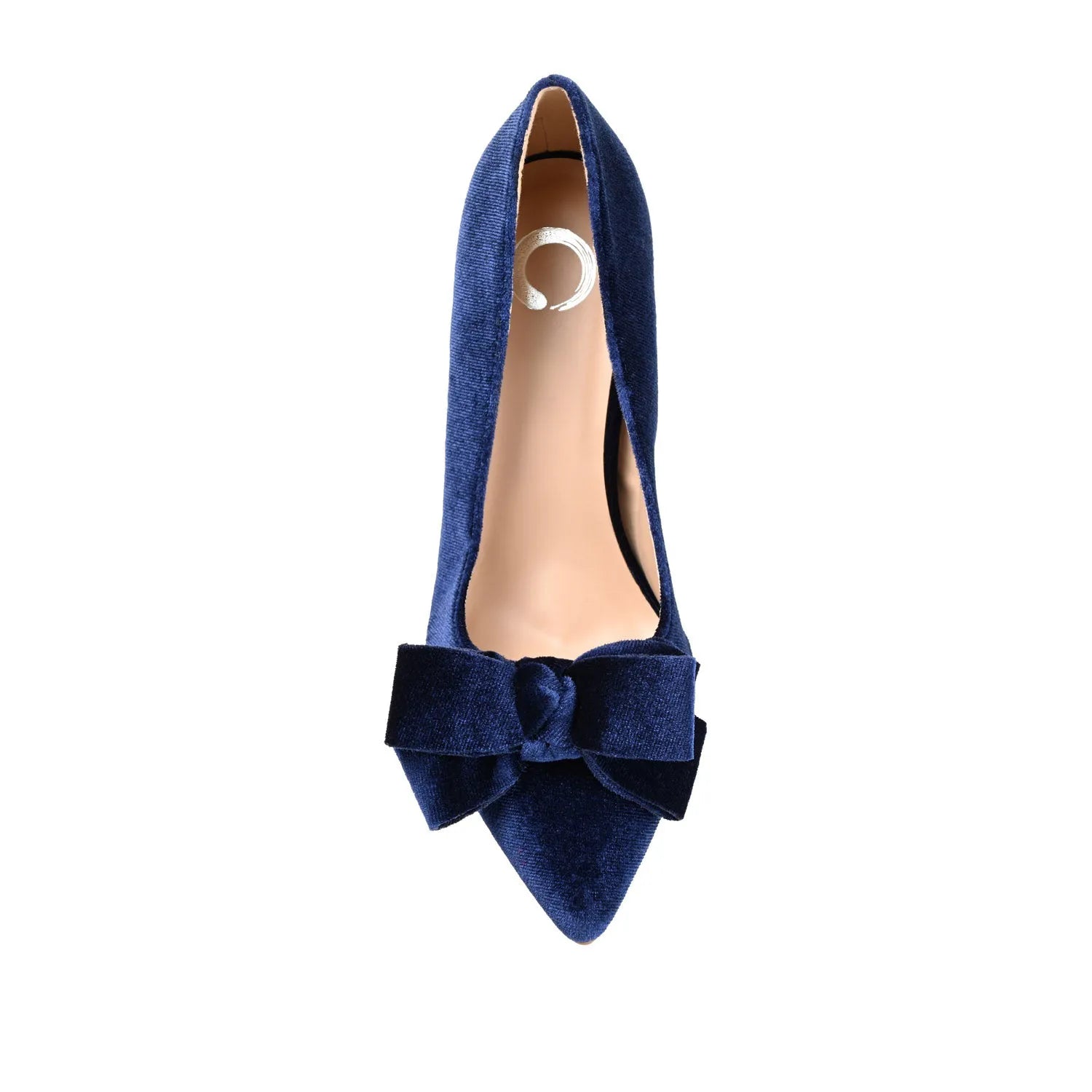 CRYSTOL Stiletto Pump Heels in Velvet - Navy Nubuck