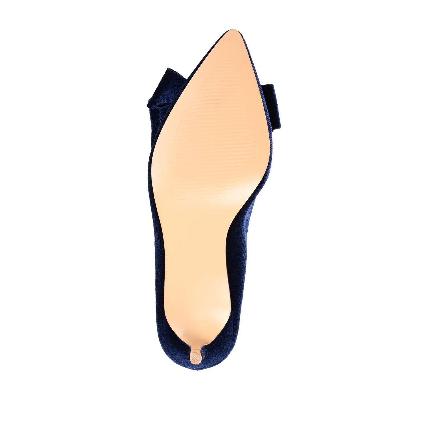 CRYSTOL Stiletto Pump Heels in Velvet - Navy Nubuck