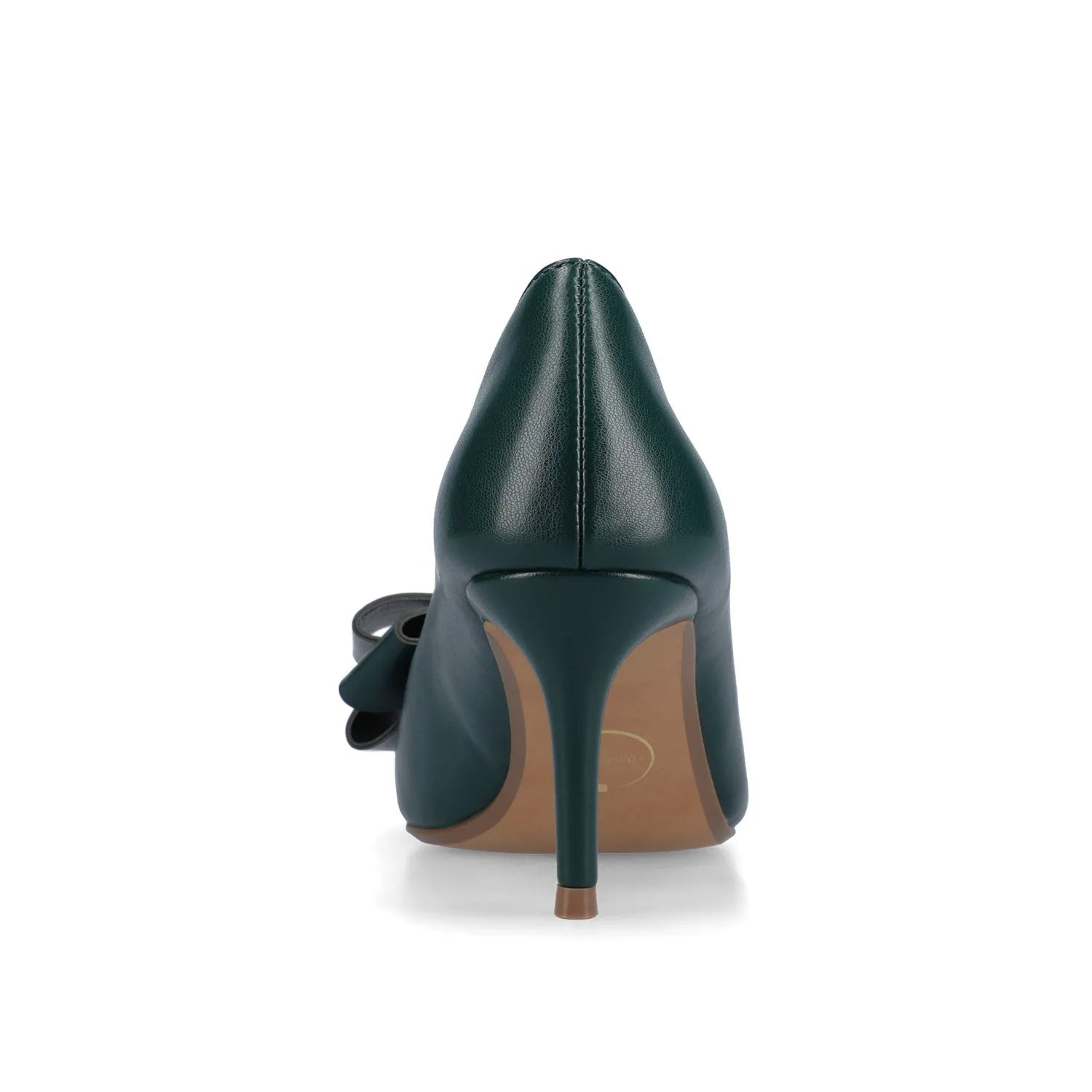 Crystol Stiletto Pump Heels in Vegan Leather - Wide Width (Pine)