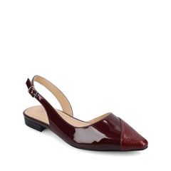 Daphne Ballet Flats in Tweed Fabric Statement - Oxblood Nubuck