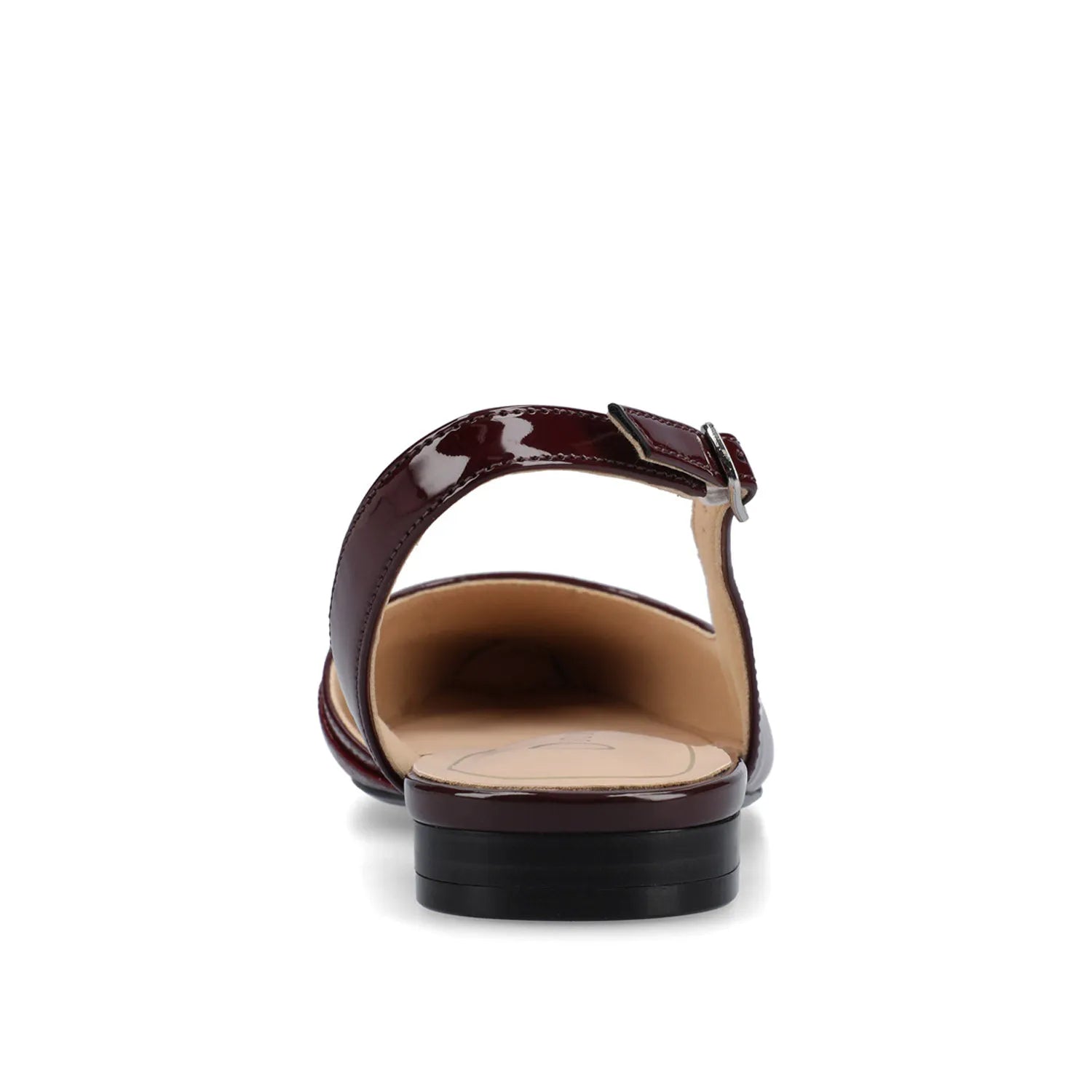 Daphnne Ballet Flats in Tweed Fabric Statement in Wide - Oxblood Nubuck