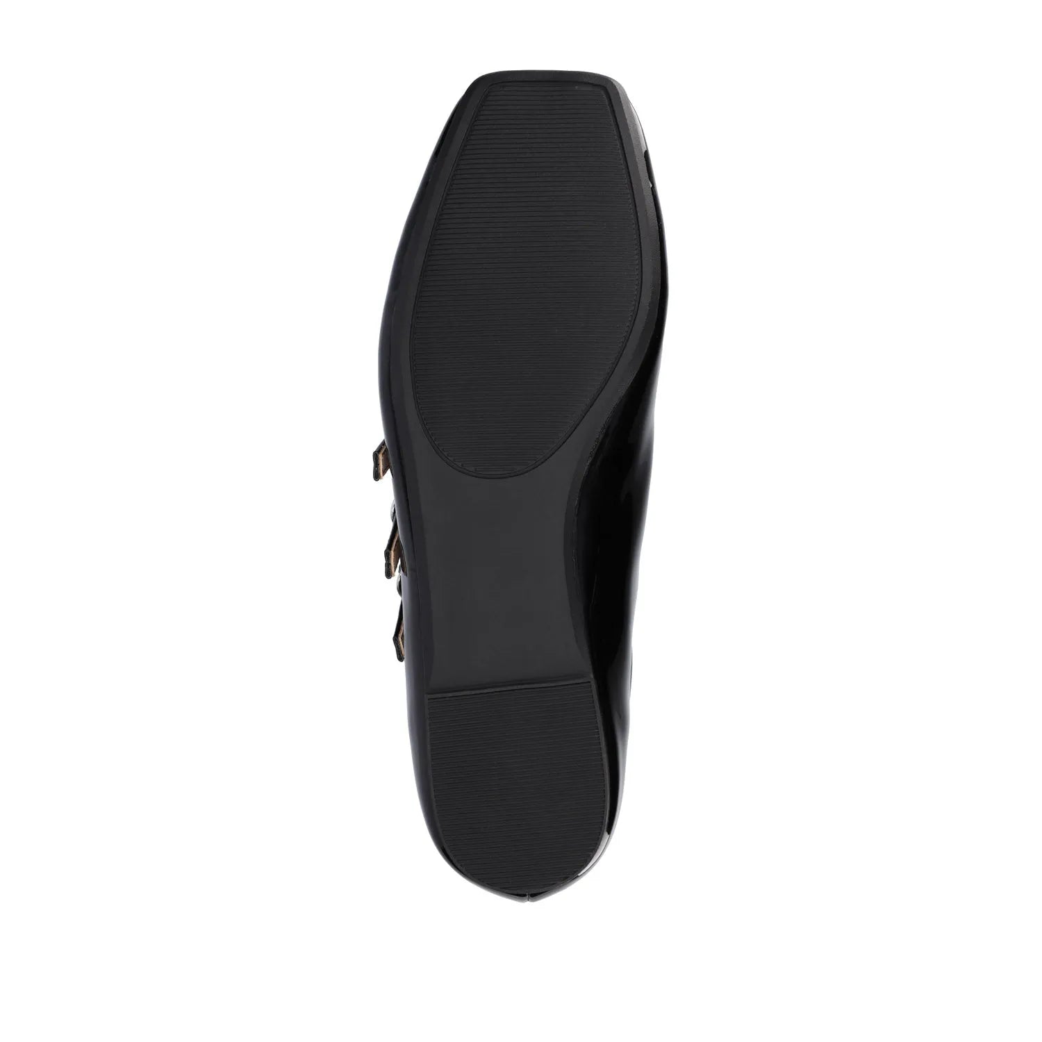 DARLIN STATEMENT FLATS IN WIDE - Black Patent