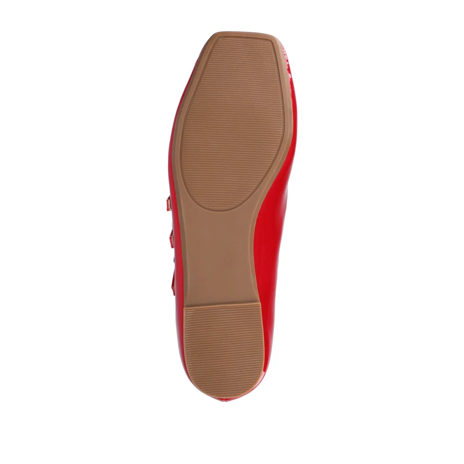 DARLIN STATEMENT FLATS IN WIDE - Red Patent