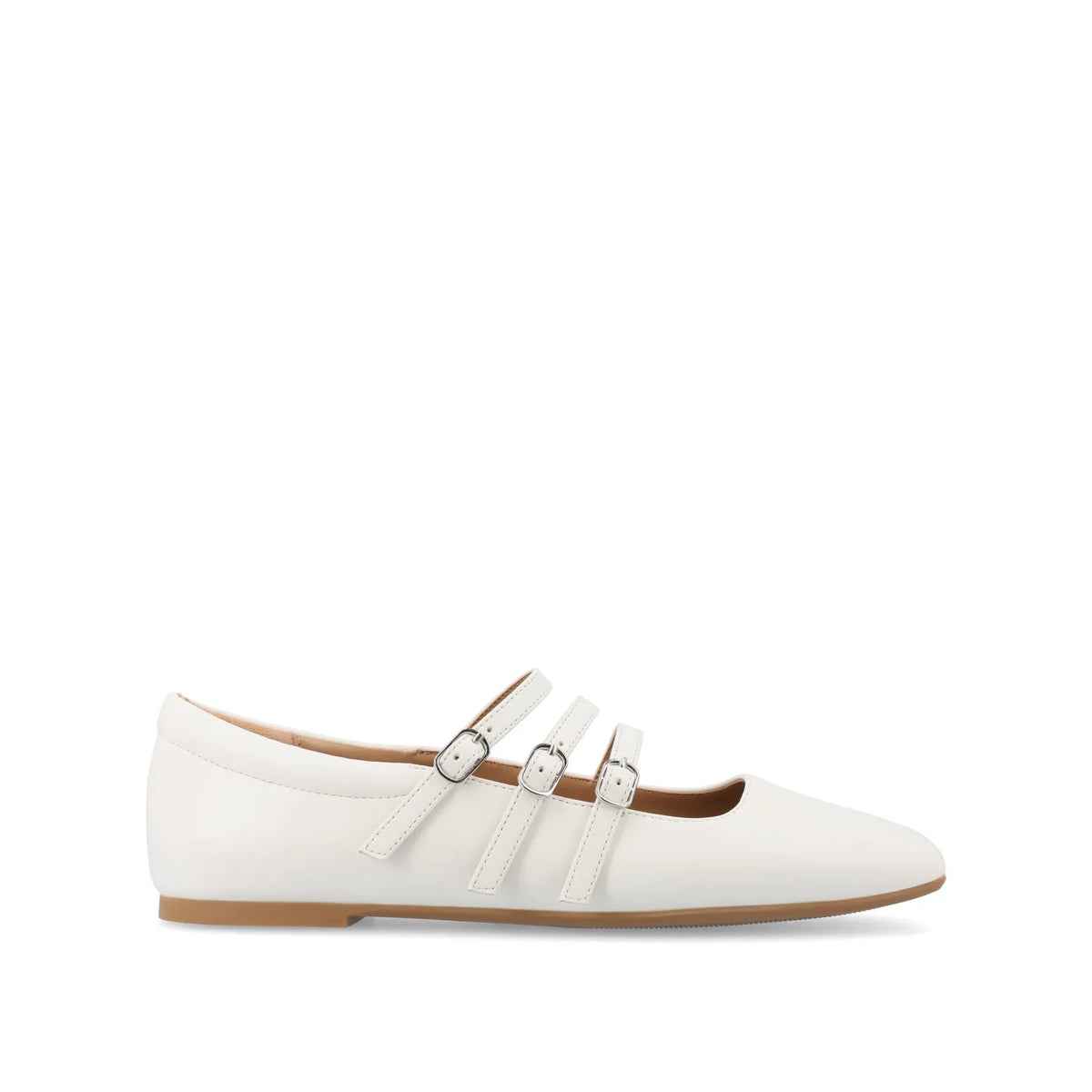 DARLIN Ballet Flats in Vegan Leather - White