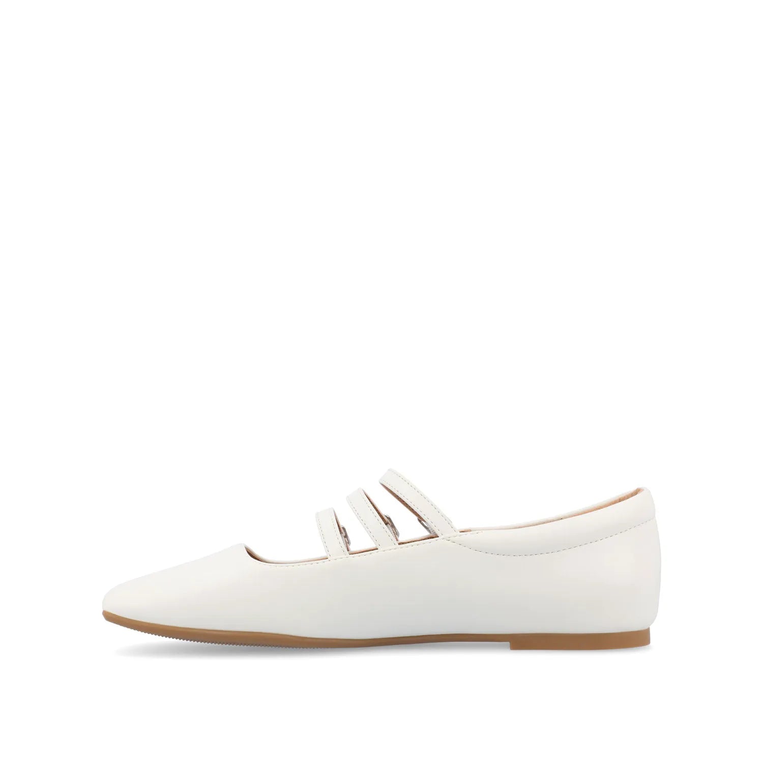 DARLIN Ballet Flats in Vegan Leather - White