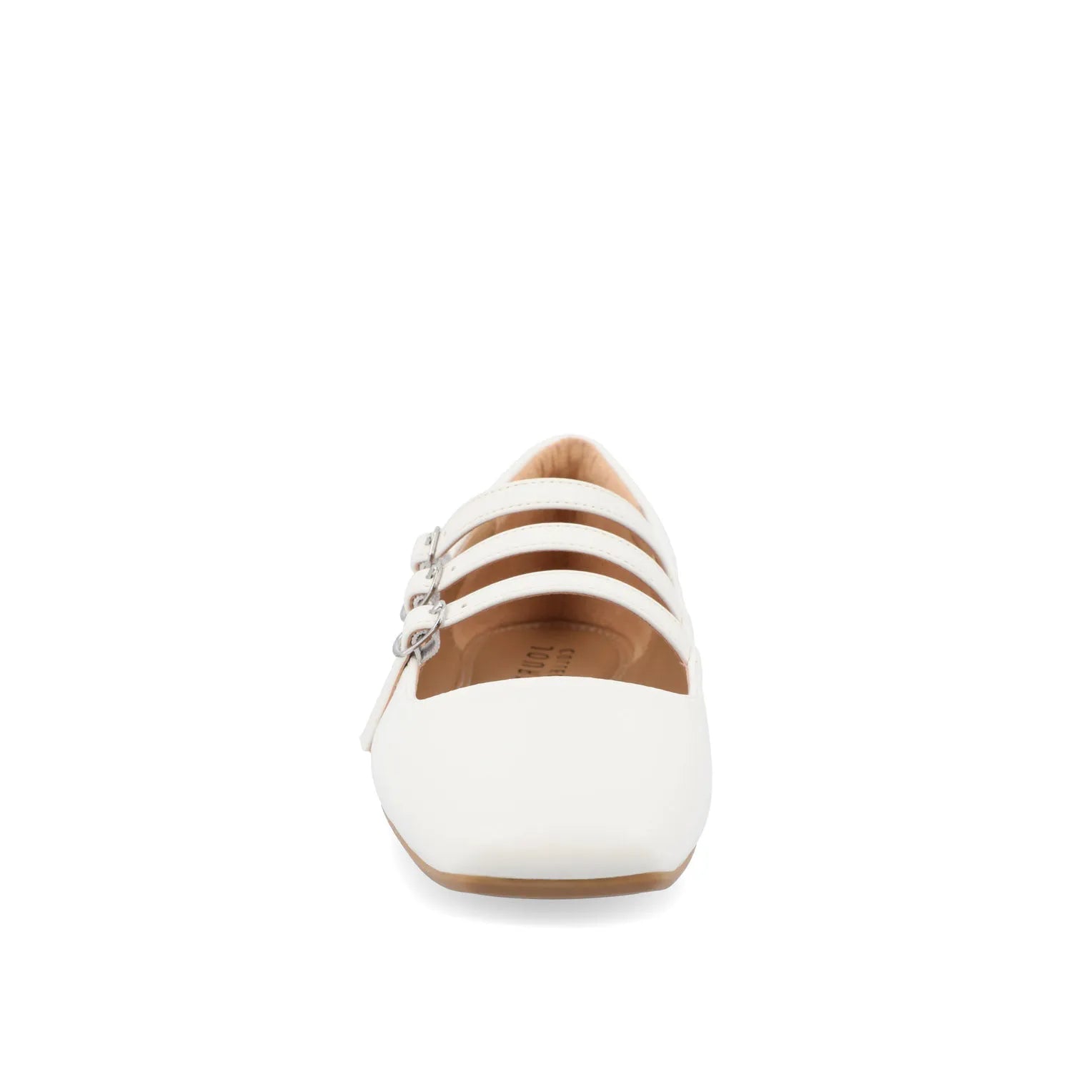 DARLIN Ballet Flats in Vegan Leather - White