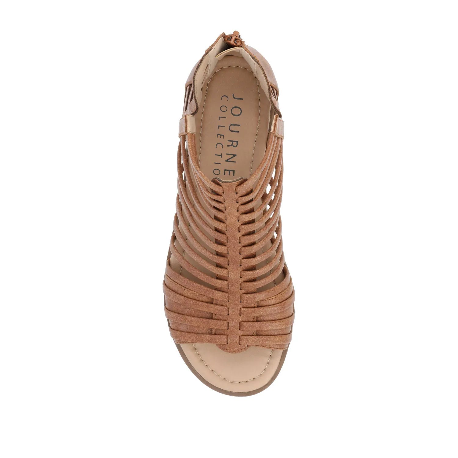 Delilah Vegan Leather Gladiator Sandals in Brown