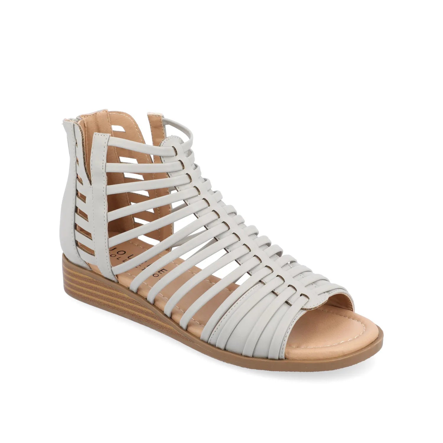Delilah Wide Gladiator Sandals in Grey
