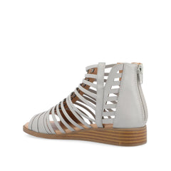 Delilah Wide Gladiator Sandals in Grey