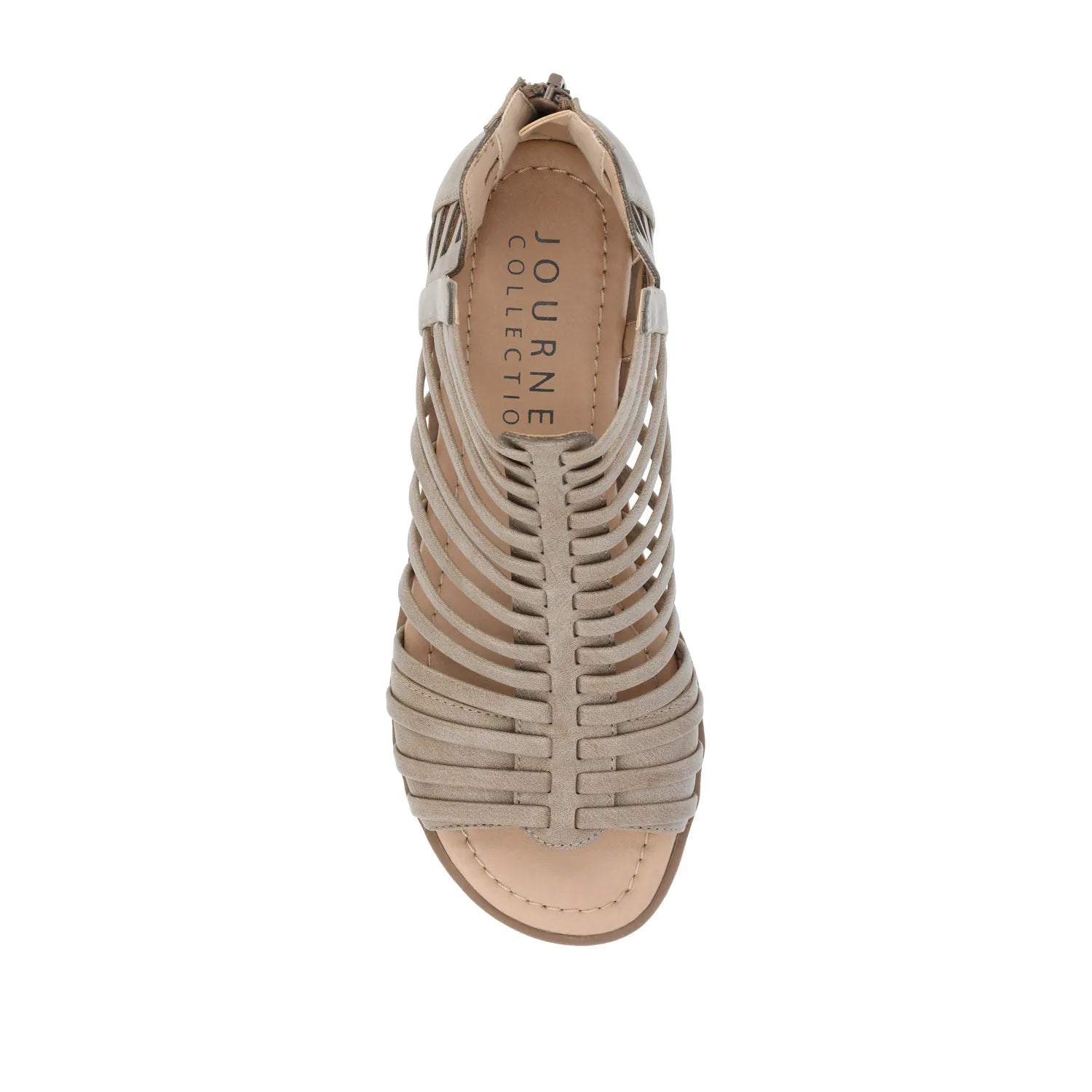 Delilah Vegan Leather Gladiator Sandals in Tan