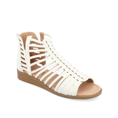 Delilah Wide Gladiator Sandals in White