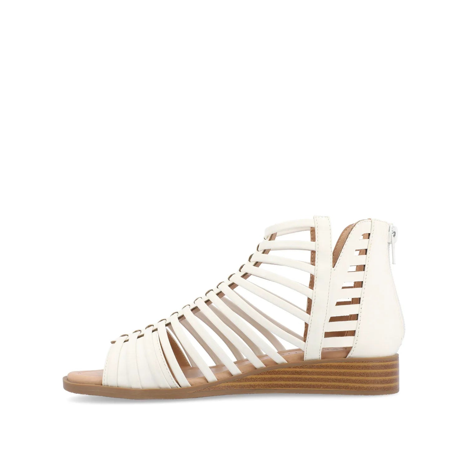 Delilah Wide Gladiator Sandals in White