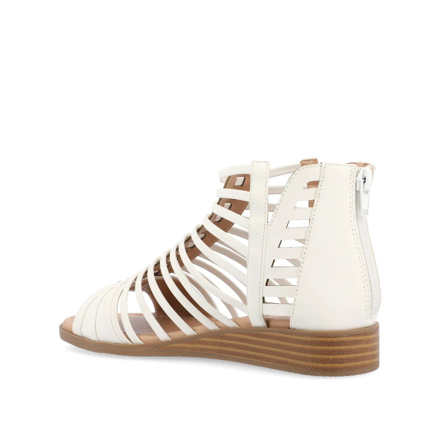 Delilah Wide Gladiator Sandals in White