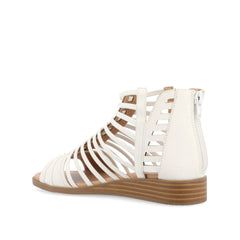 Delilah Wide Gladiator Sandals in White
