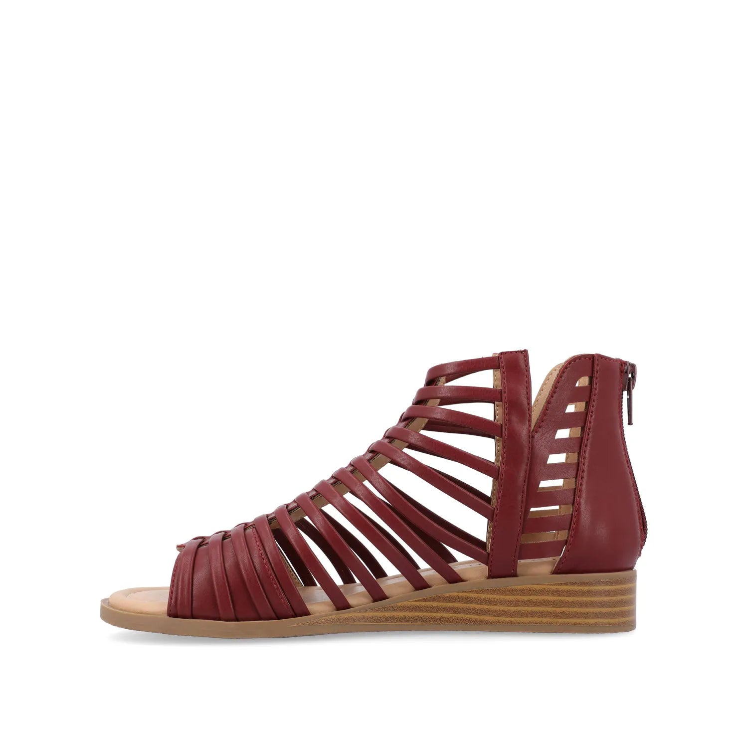 Delilah Wide Gladiator Sandals - Wine