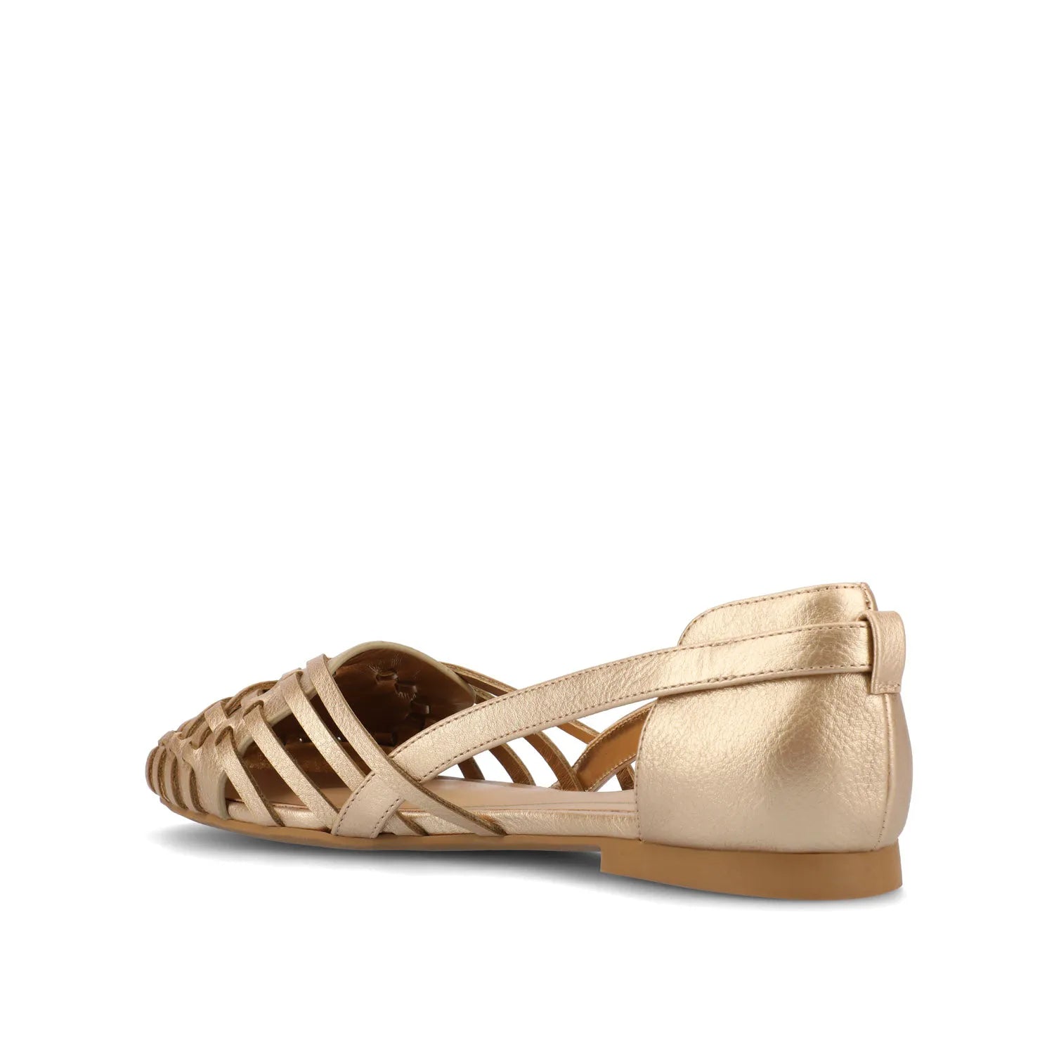 EKKO Woven Flats in Statement Wide - Champagne