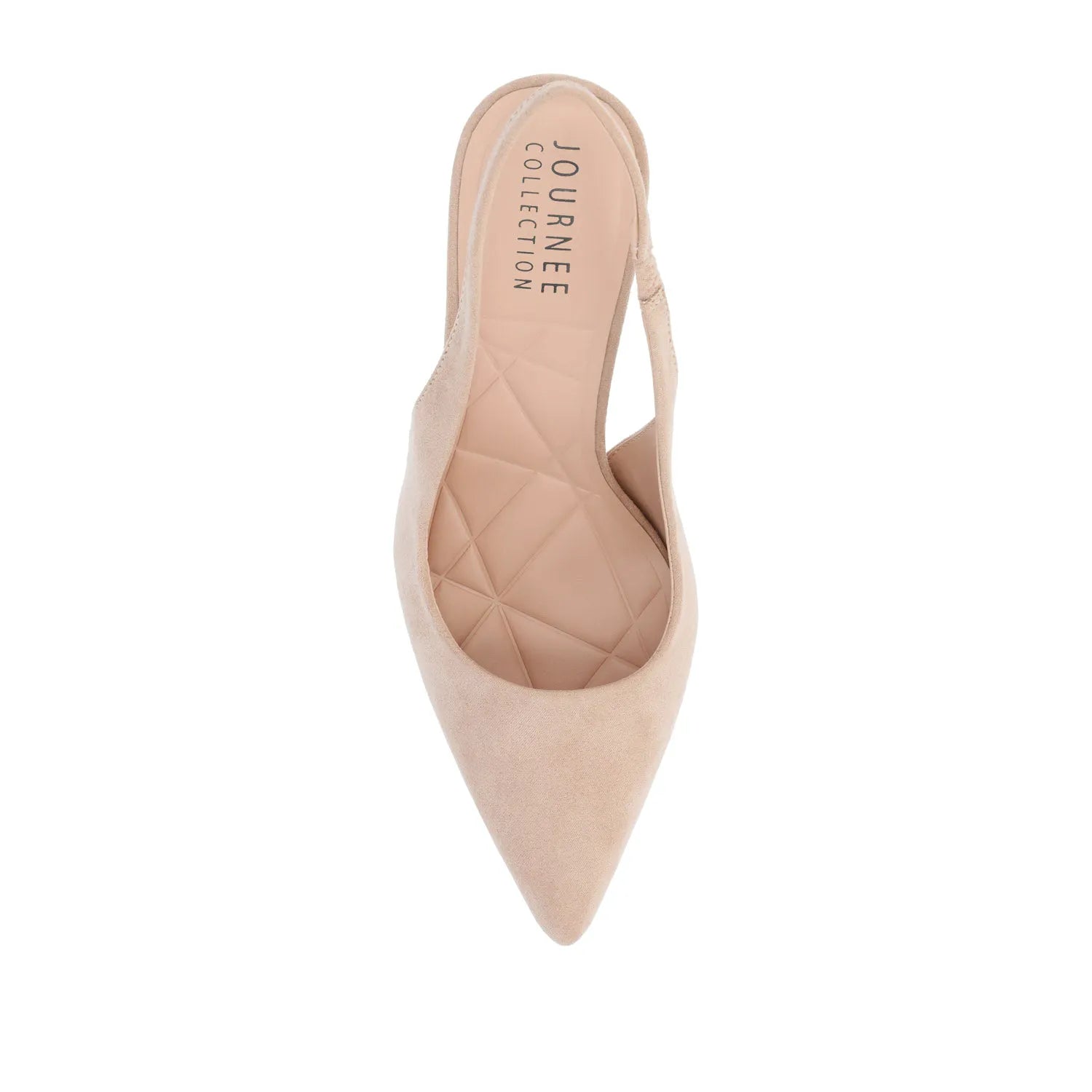 Elenney Slingback Stiletto Heels in Nude Suede