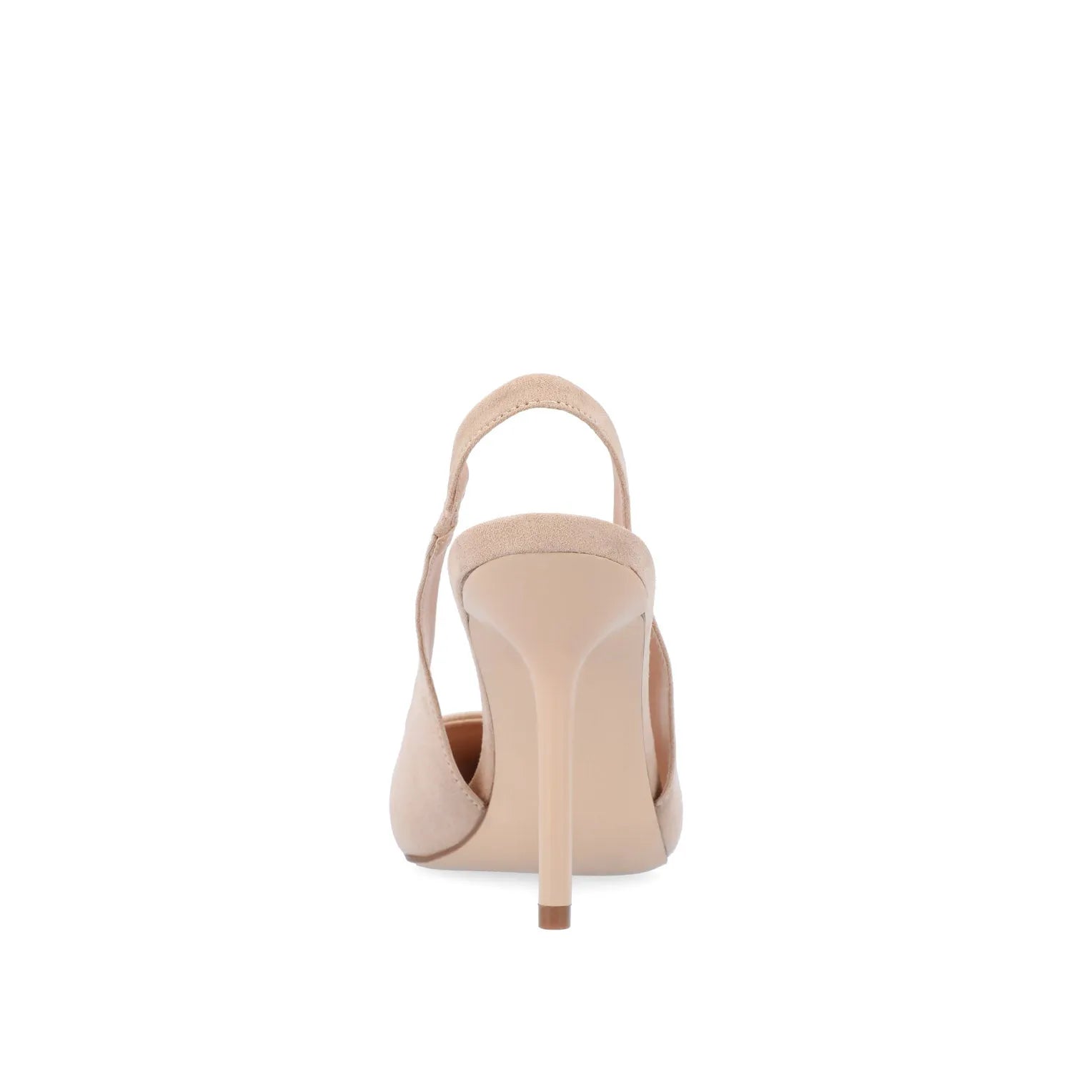 Elenney Wide Stiletto Heels in Nude Suede