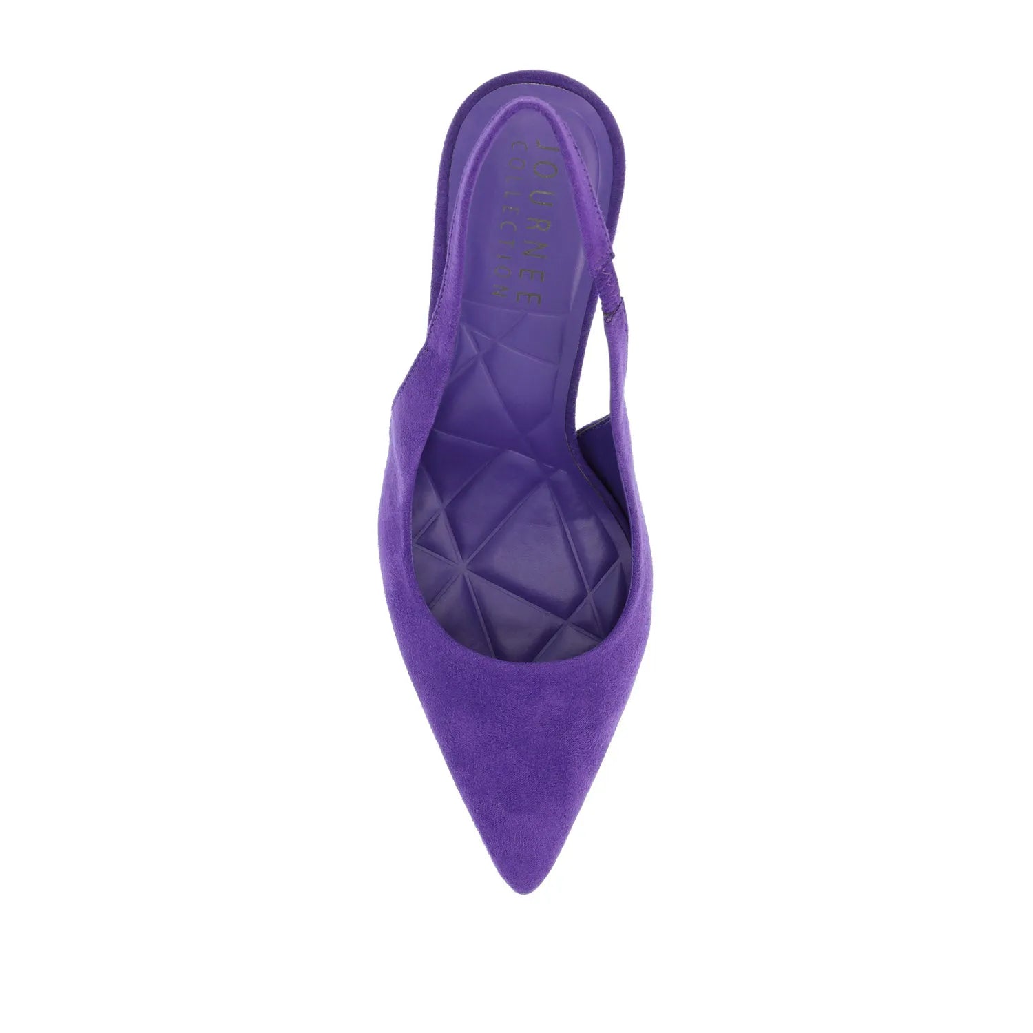 Elenney Wide Stiletto Heels in Purple Faux Suede
