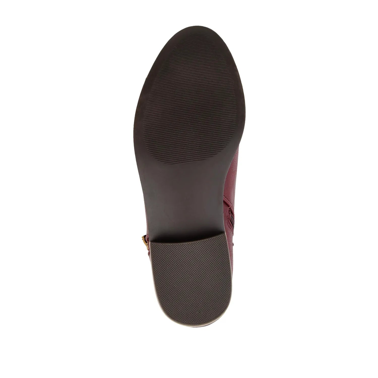 ELLIS Wide Calf Zip-Up Vegan Leather Booties in Wine