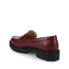 Erika Wide Slip-On Loafer in Oxblood