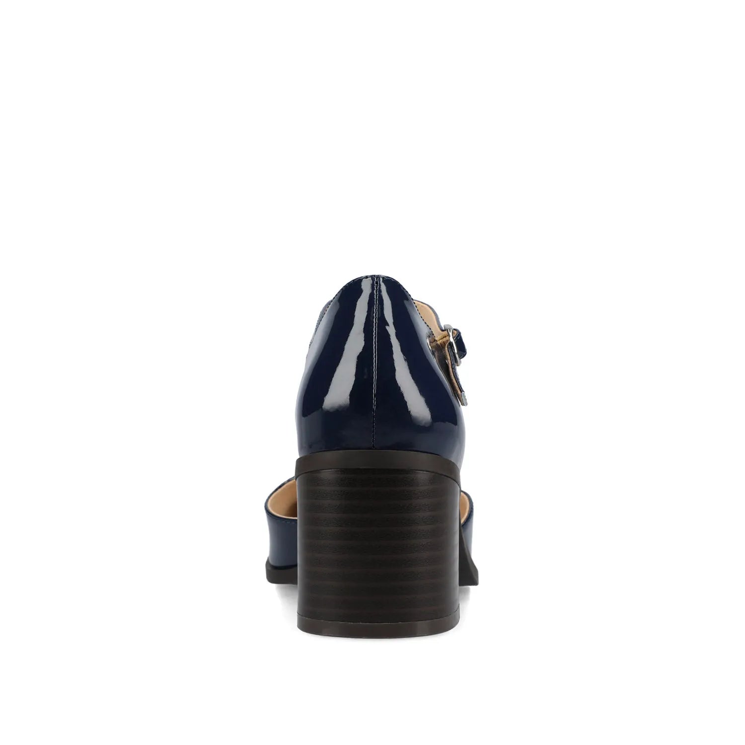 Evangeline Patent Heels in Wide - Patent Navy