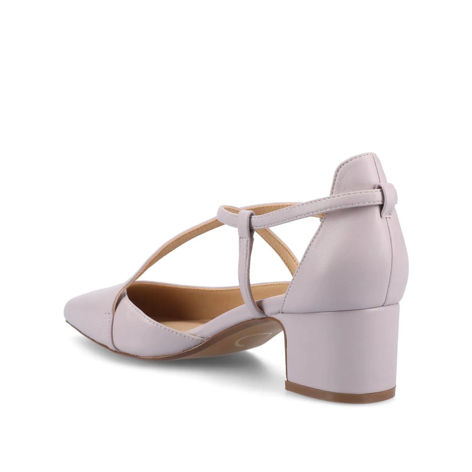Galvinn Low Block Heels in Wide - Lilac PU