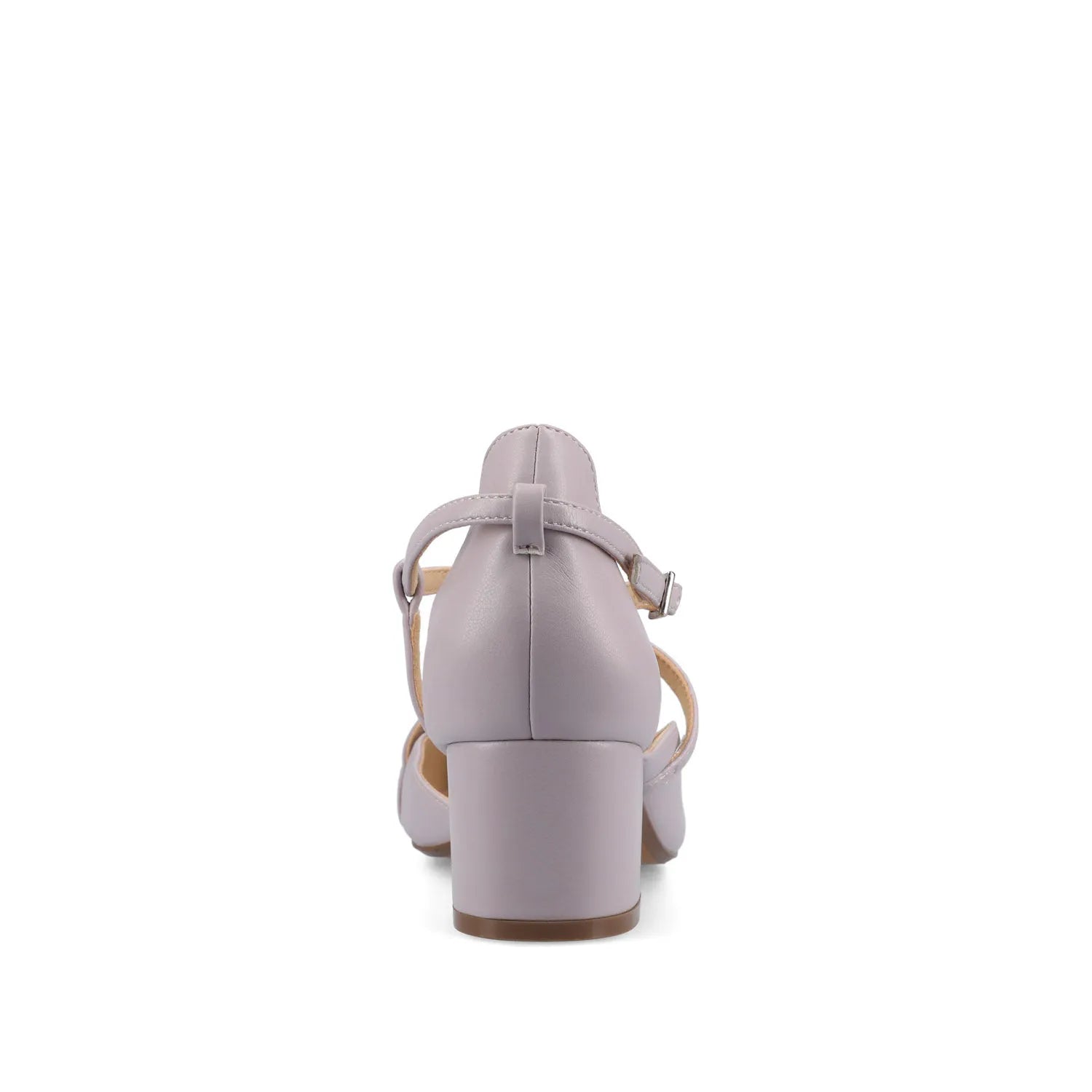GALVINN LOW BLOCK HEELS IN VEGAN LEATHER - Lilac PU