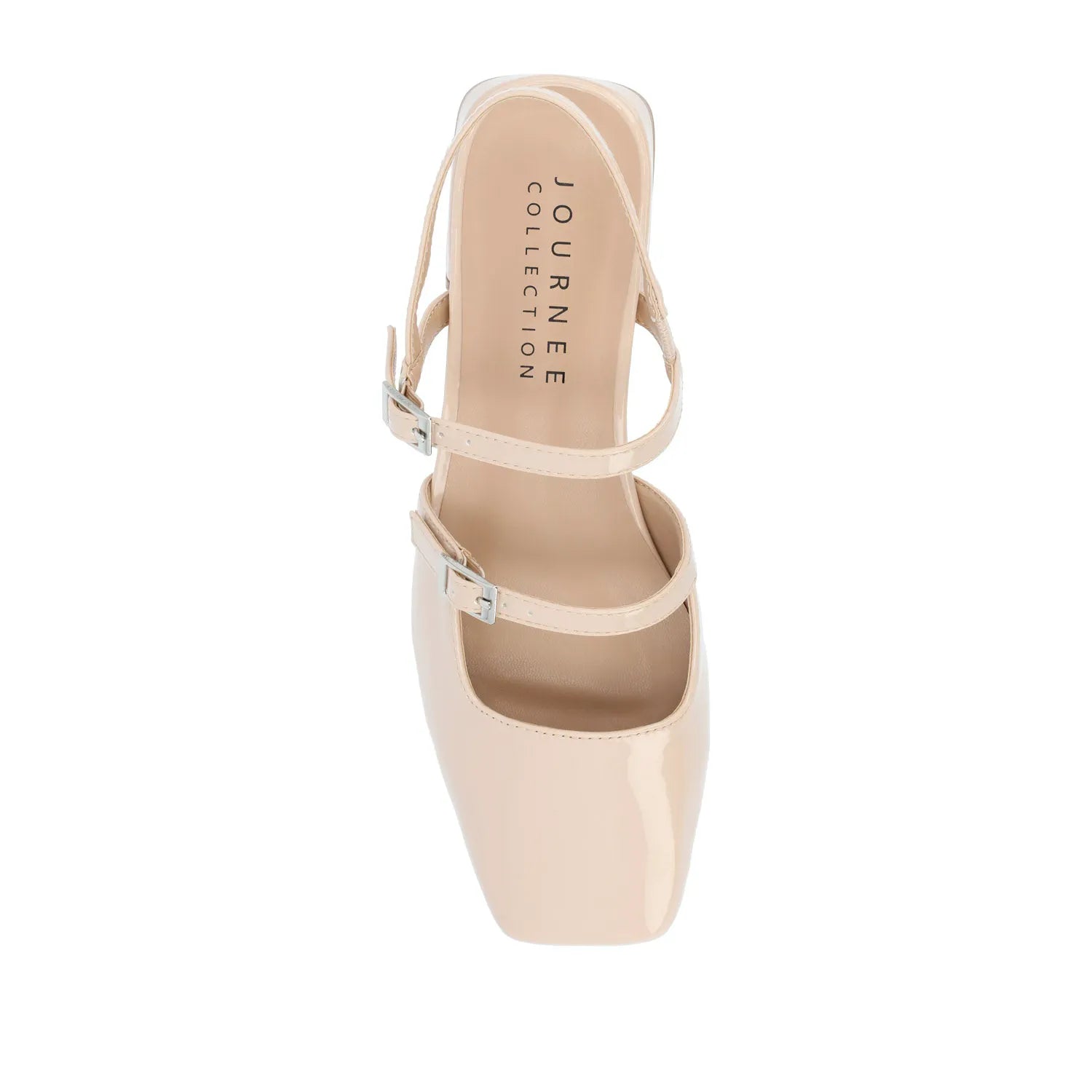 Gretchenn Patent Heeled Flats - Beige