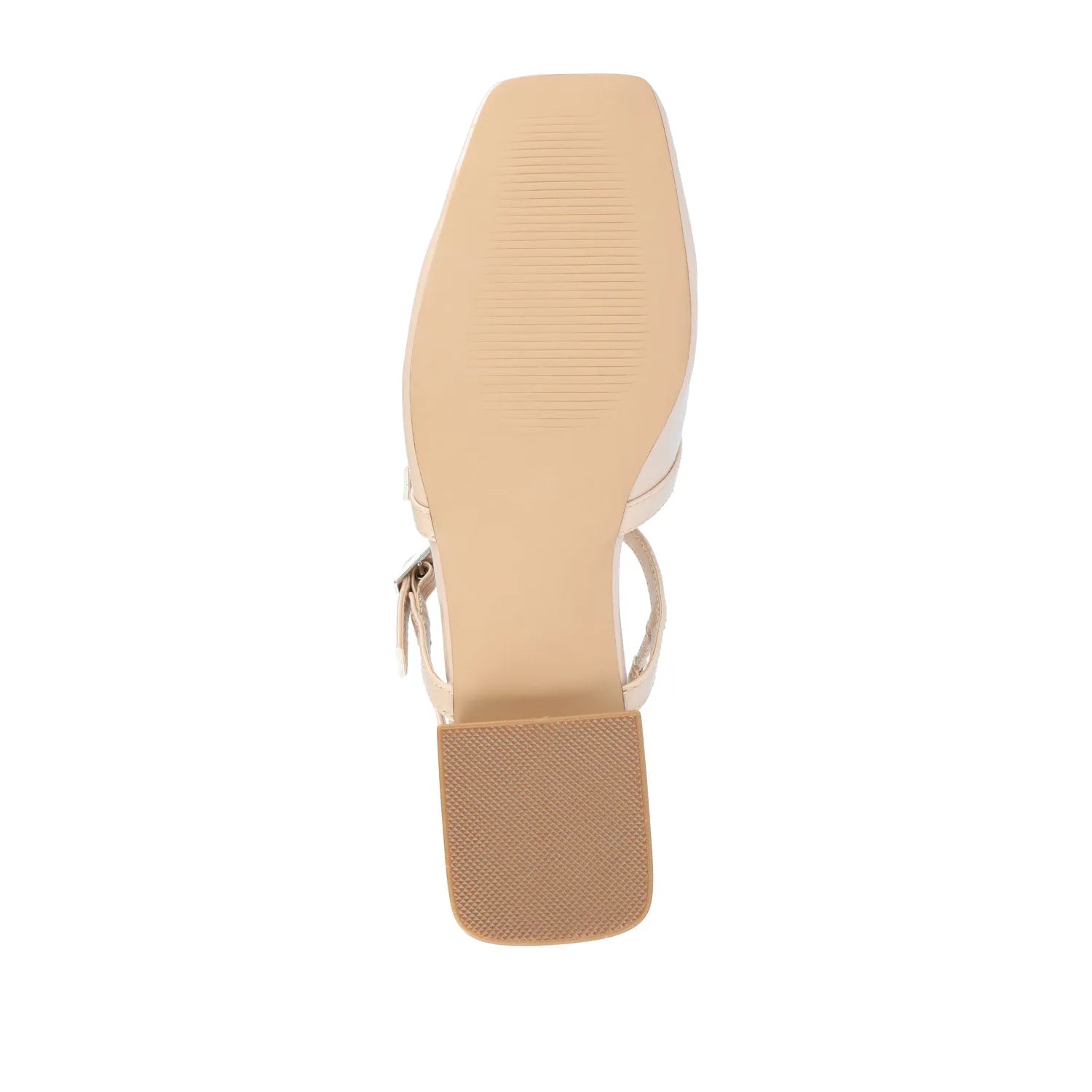 GRETCHENN Heeled Flats in Patent, Wide Fit - Beige