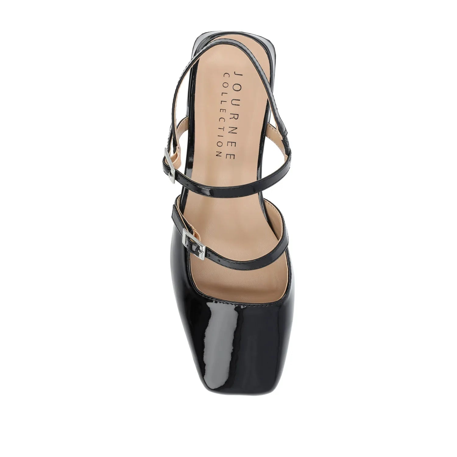 Gretchenn Patent Heeled Flats - Black