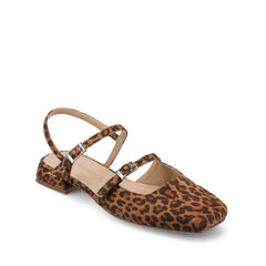Gretchenn Heeled Flats in Vegan Leather - Leopard