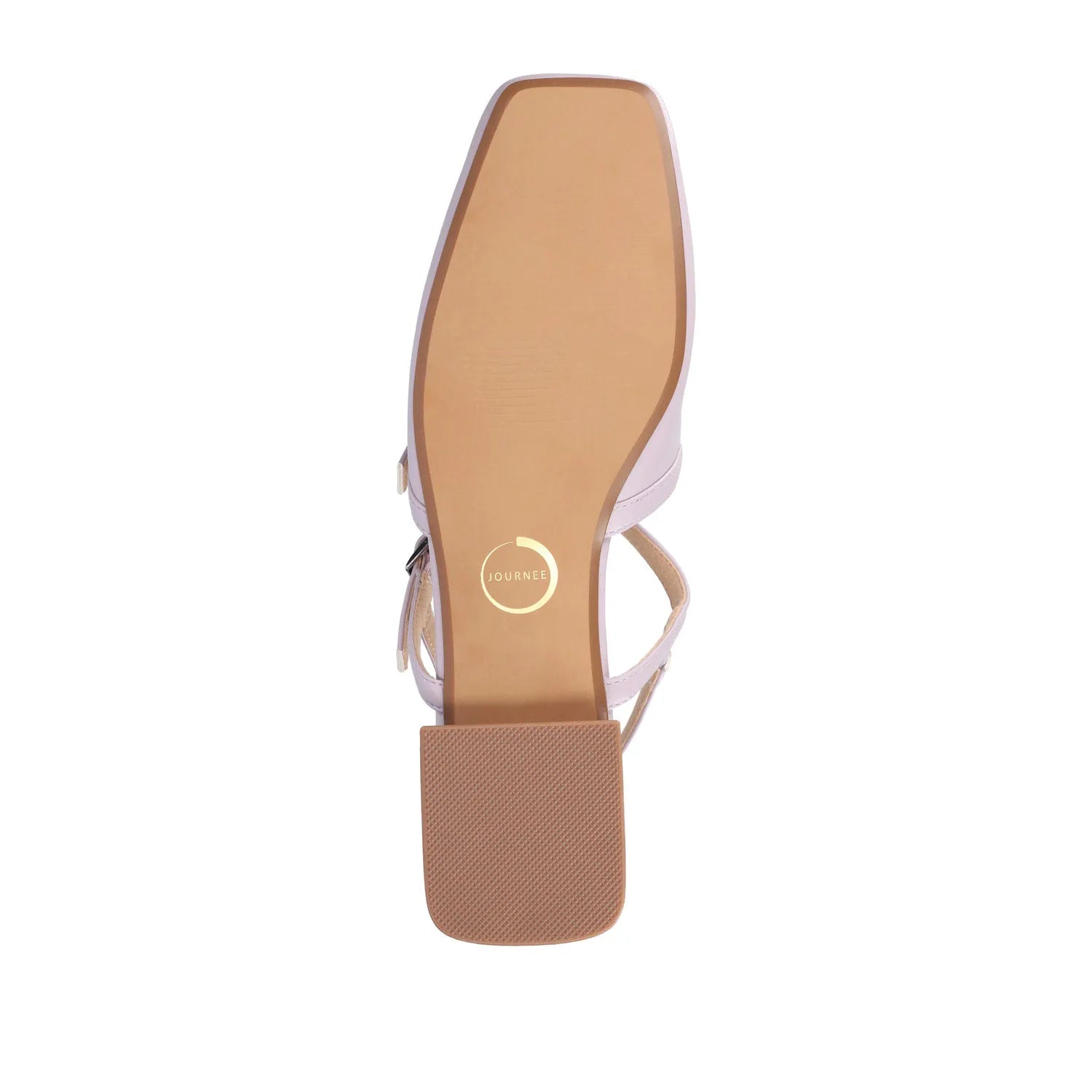 Gretchenn Wide Heeled Flats in Vegan Leather - Lilac