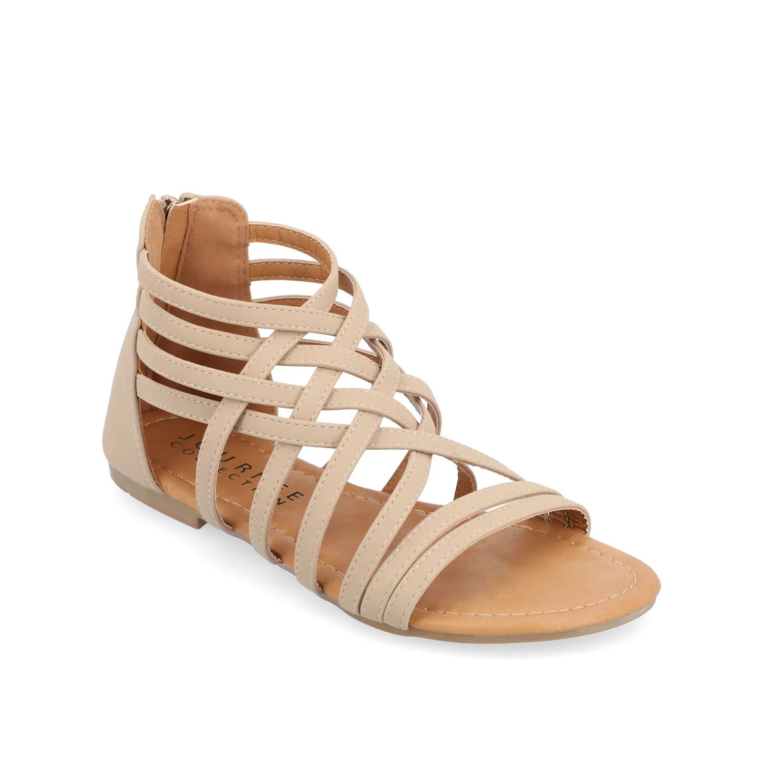 HANNI GLADIATOR SANDALS IN VEGAN LEATHER - Nude PU