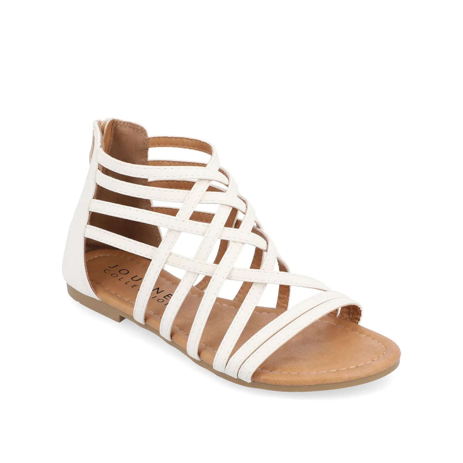 HANNI Gladiator Sandals in Vegan Leather - White