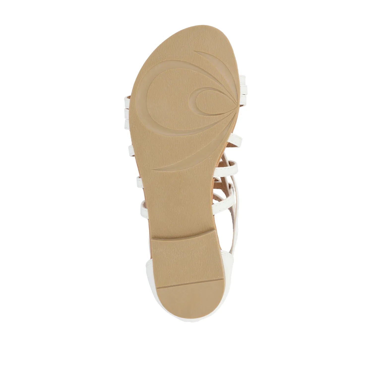 HANNI Wide Gladiator Sandals in White PU